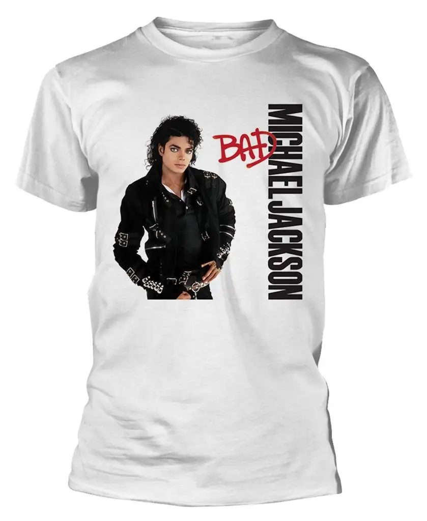 Michael Jackson Bad T-Shirt 100% Cotton Graphic Tee Men Women Summer Streetwear Top