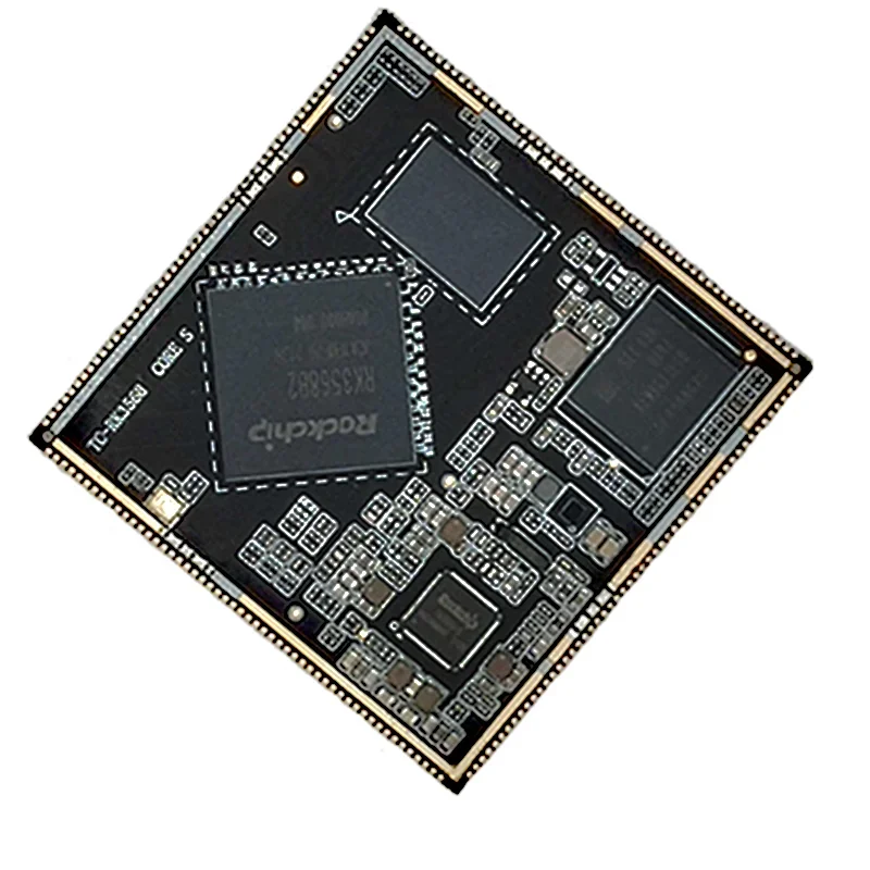 Décodage vidéo Rockchip 3568 SOM Tech, prend en charge le système Android ou Linux, utilisé pour l'audio HMI, 4K, 60fps, H.disparates, H.264, VP9