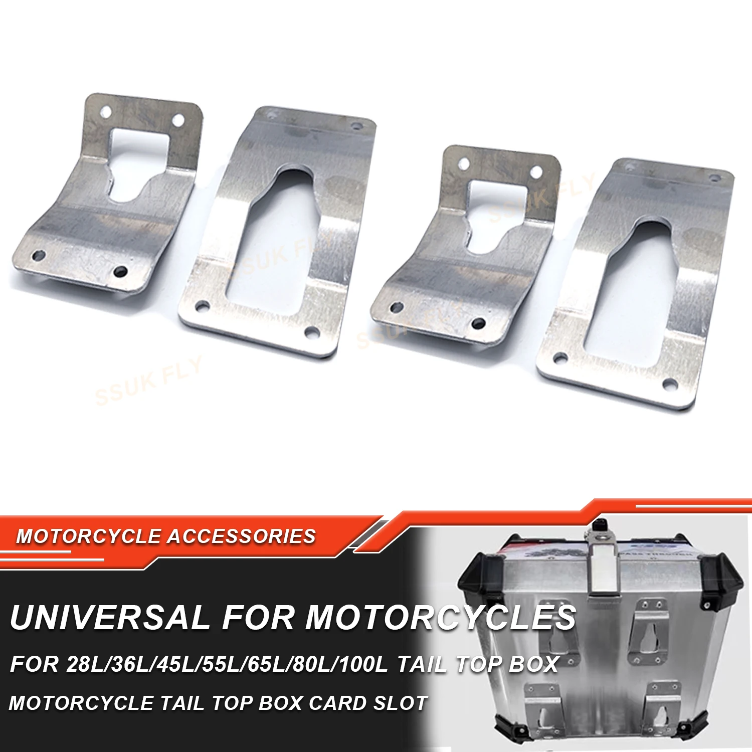 

Universal Motorcycle Trunk Bottom Base Plate Quick-Release Mounting Slot Rear Side Box Slot Tail Top Box Bottom Installation