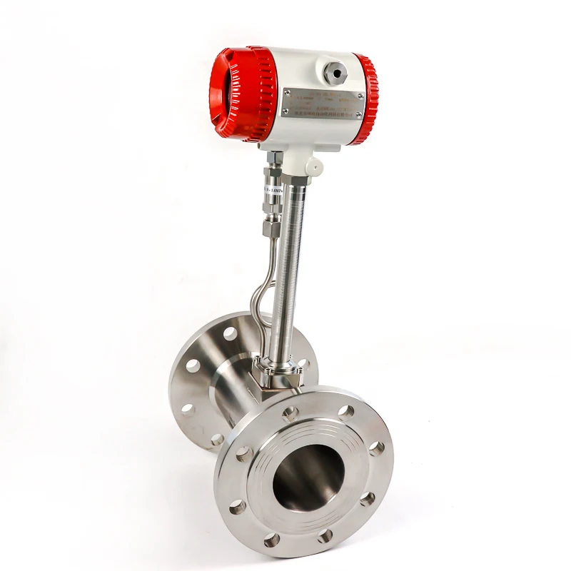 Factory Price Intelligent 4-20mA Hart Ip65 Temperature Compensation vortex Flow Meter for Nitrogen Gas air Compressed Air Steam