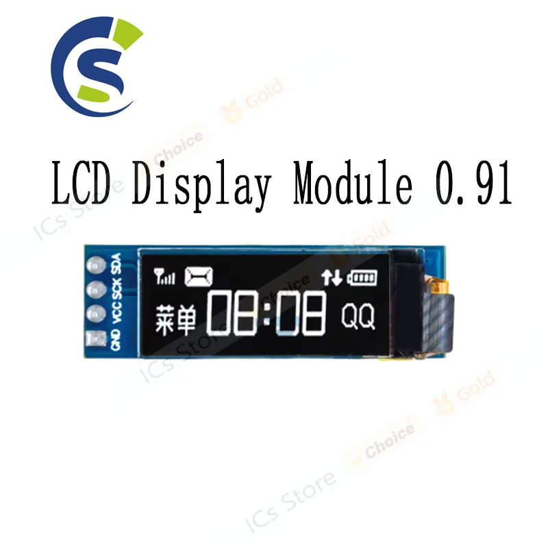 0.91 Inch 128x32 I2C IIC Serial Blue OLED