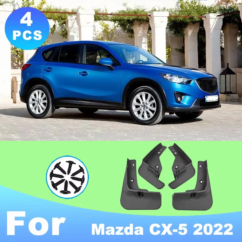 

For Mazda CX-5 2022 Automotive Tire Mudguard Waterproof Prevent Mud Splashing Car Mud Flaps Fender Trim 4pcs Accessories