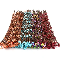 10pcs Cheap 40cm Bud Artificial Branches Flower Iron Wire For Wedding Decoration DIY Scrapbooking Decorative Wreath Fake Flowers