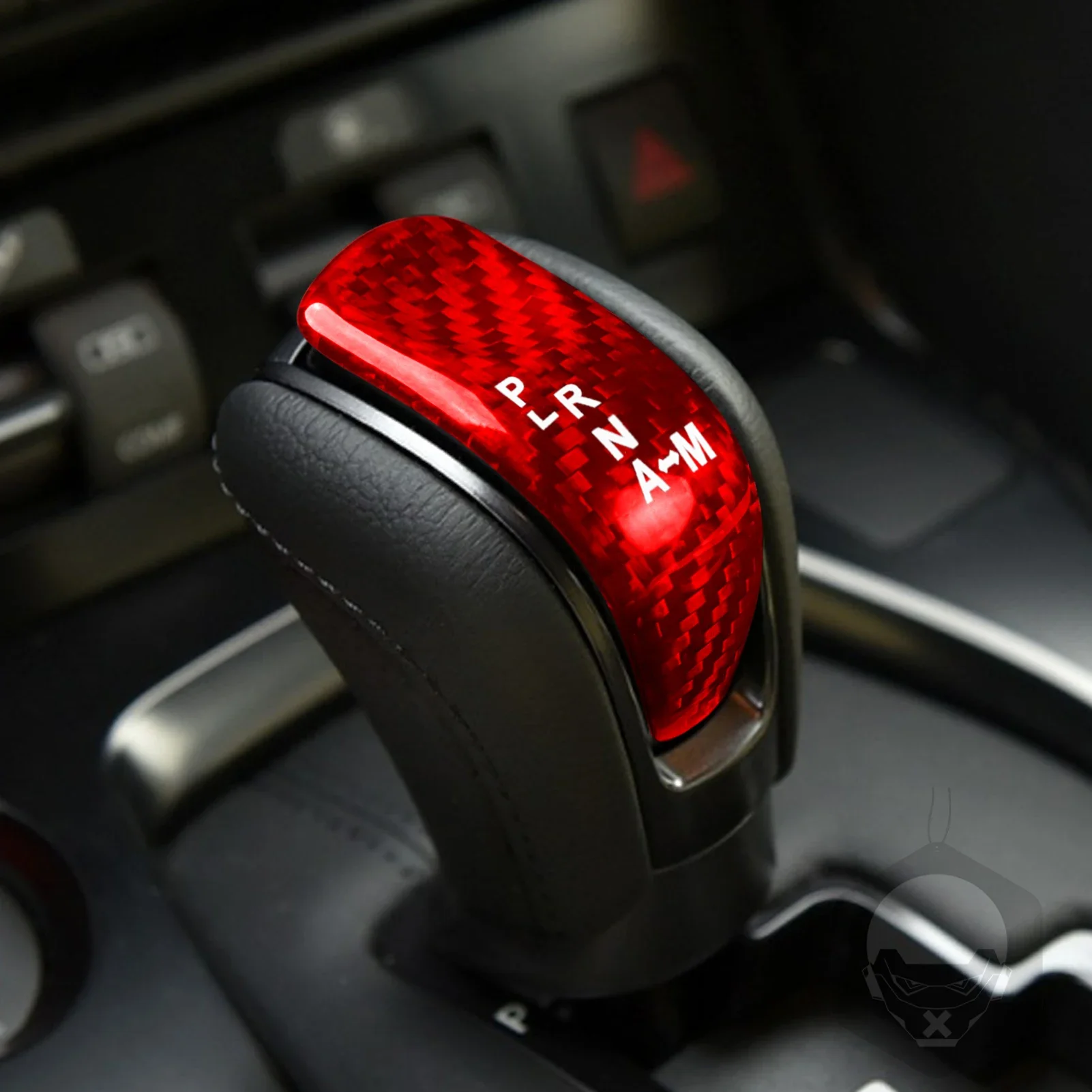 

New！For Nissan GTR R35 2017 2018 2019 2020 2021 2022 Carbon Fiber Red/Black Interior Gear Shift Head Knob Switch Button Cover Tr