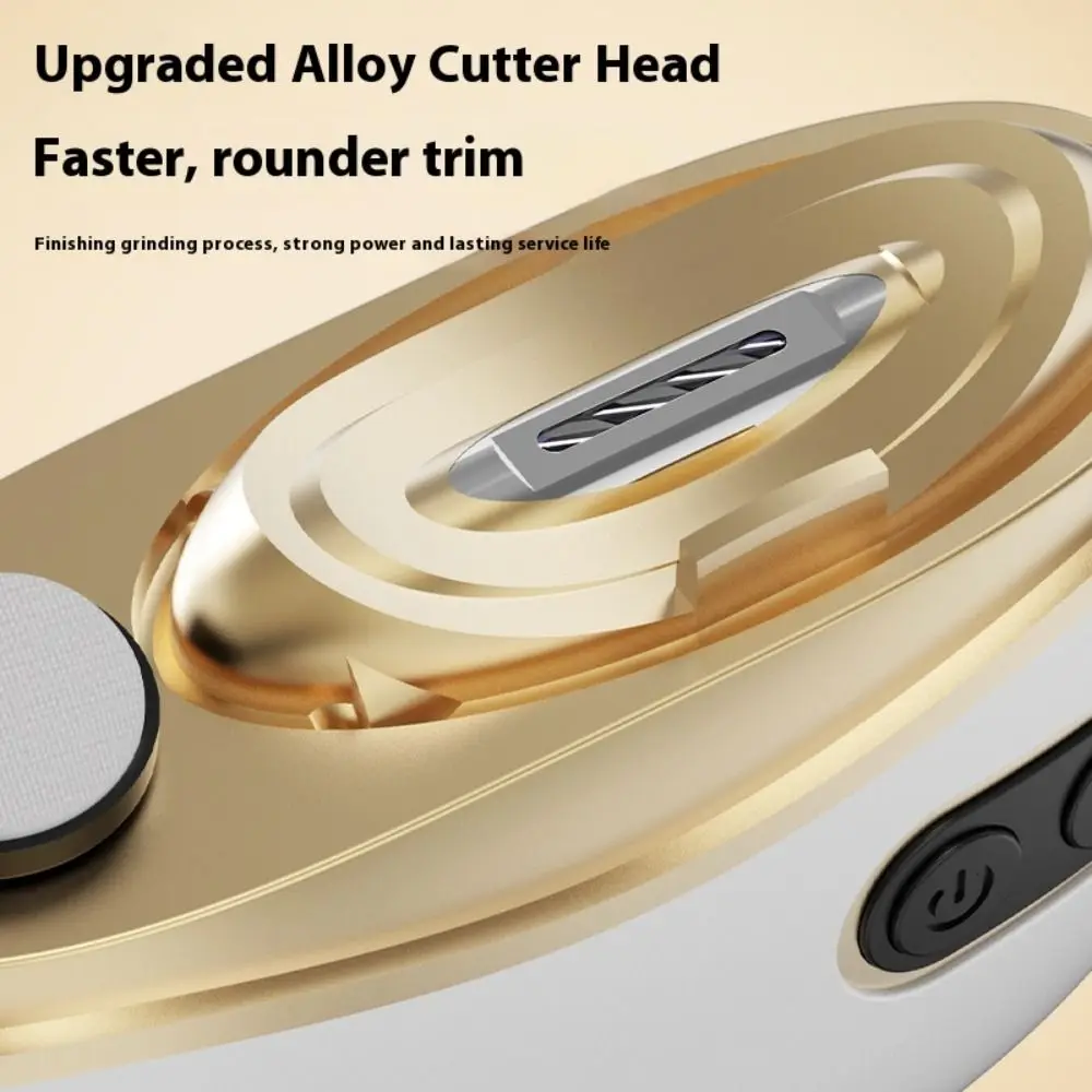 Home Use Rechargeable Electric Nail Clipper UV Light Anti-splash Automatic Nail Trimmer Mute Manicure Machine For Adult