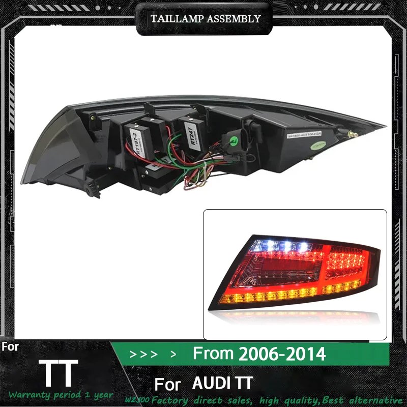 

Car For Audi TT LED Taillight 2006-2014 Upgrade Modified to New DRL Dynamic Turn Signal LED Taillight Auto Accessories