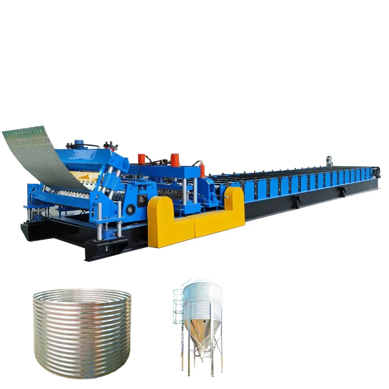 Corrugated Roll Forming Silo Grain Panel Machine Crimping Curving Punching Silo Making Machine Easy Operation