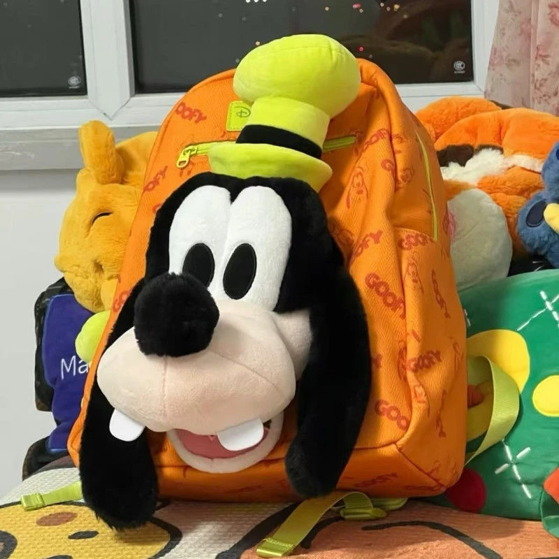 Новый оранжевый рюкзак Goofy и кошелек Pluto, великолепная сумка для хранения, аниме, периферийные устройства, модный подарок для девочек, милый детский кошелек с подвеской