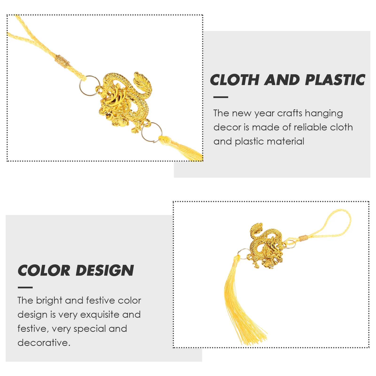 Adorno colgante de dragón chino, colgante de Año Nuevo para el hogar, oficina, centro comercial, suministros para festivales, colgante Interior de pared, 6 uds., 2024