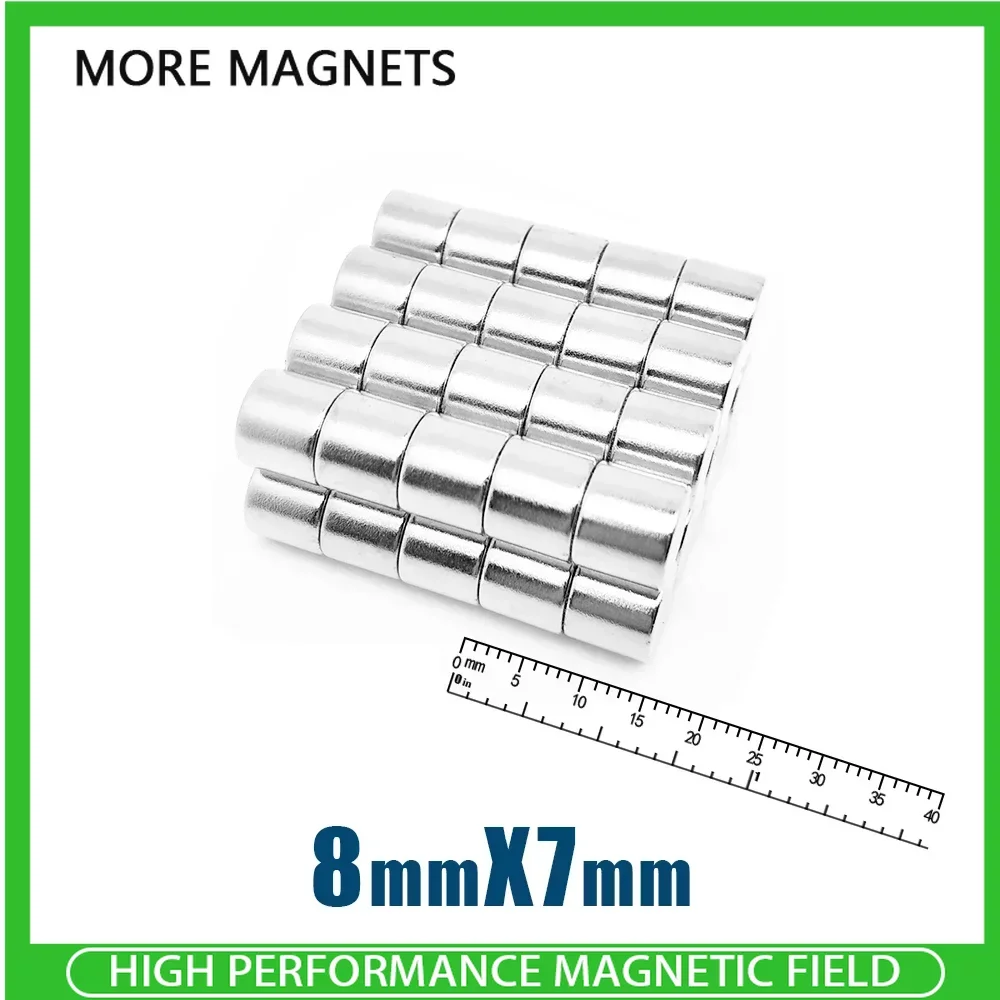

Неодимовый магнит диам. = 8 мм, Круглый, 8x7 мм, неодимовый магнит N35, Сверхмощный магнит на заказ для холодильника, дизайнерский магнит для рыбалки