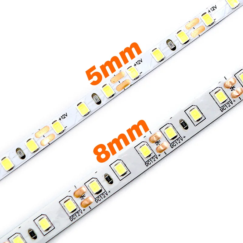 5mm 8mm LED Strip 2835 DC24V 12V 120LEDs/m Home Lamp Strips Red Ice Blue Yellow Orange Pink Flexible And Cuttable Soft Lamp Bar