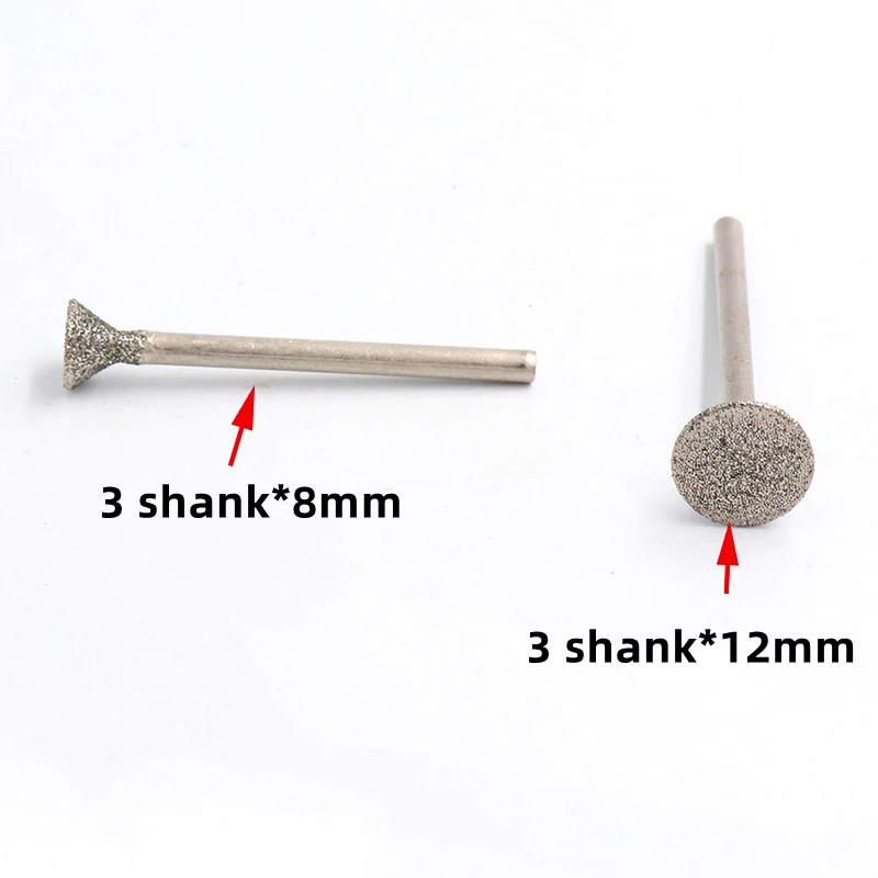 

2.35/3mm Shank C2-Type Grinding Head Bit Accessories Jade Carving Tools Burr Engraving Bit For Rotary Tools