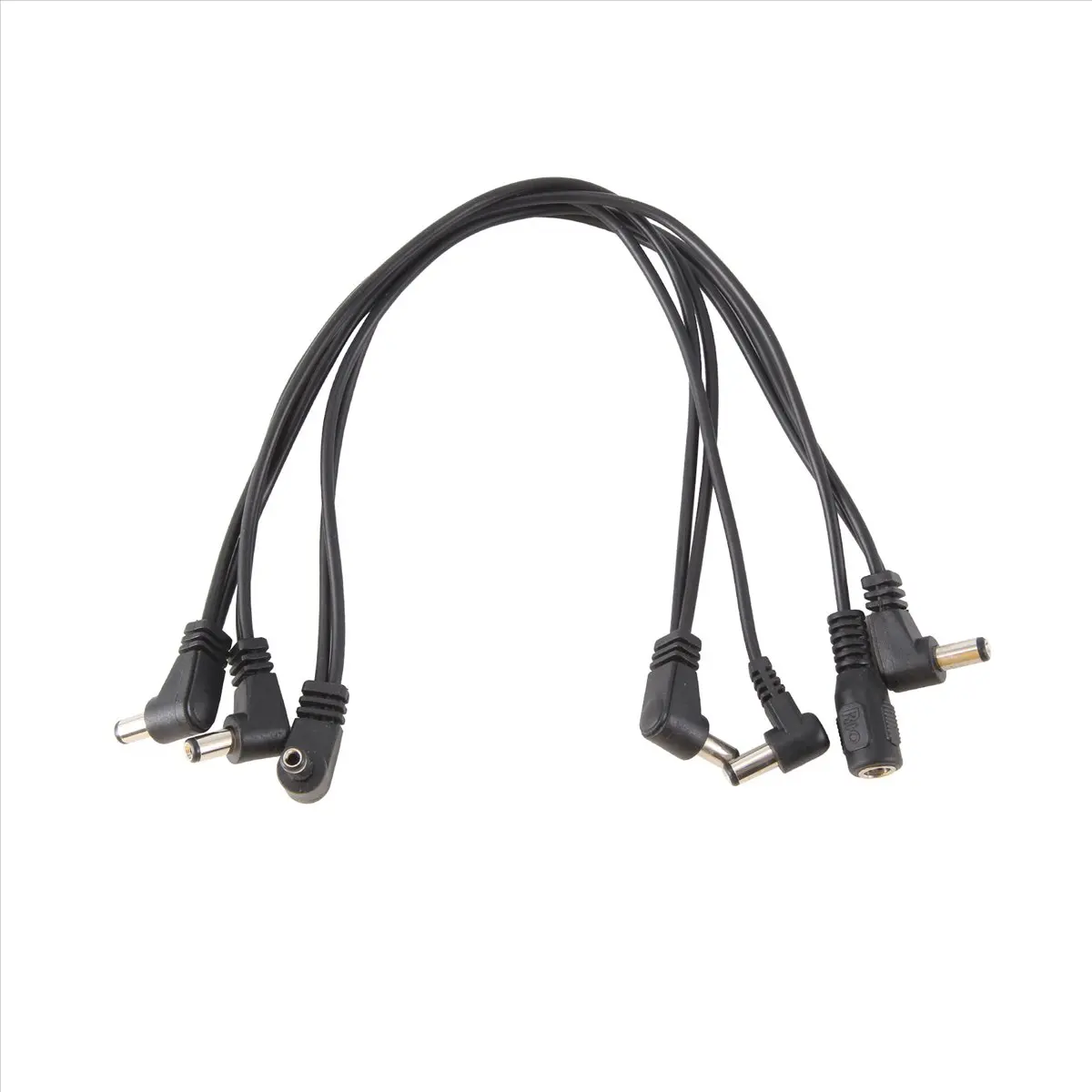 【CYBER MONDAY】 6 Ways Electrode Daisy Chain Harness Cable Copper Wire for Guitar Effects Power Supply Adapter Splitter black