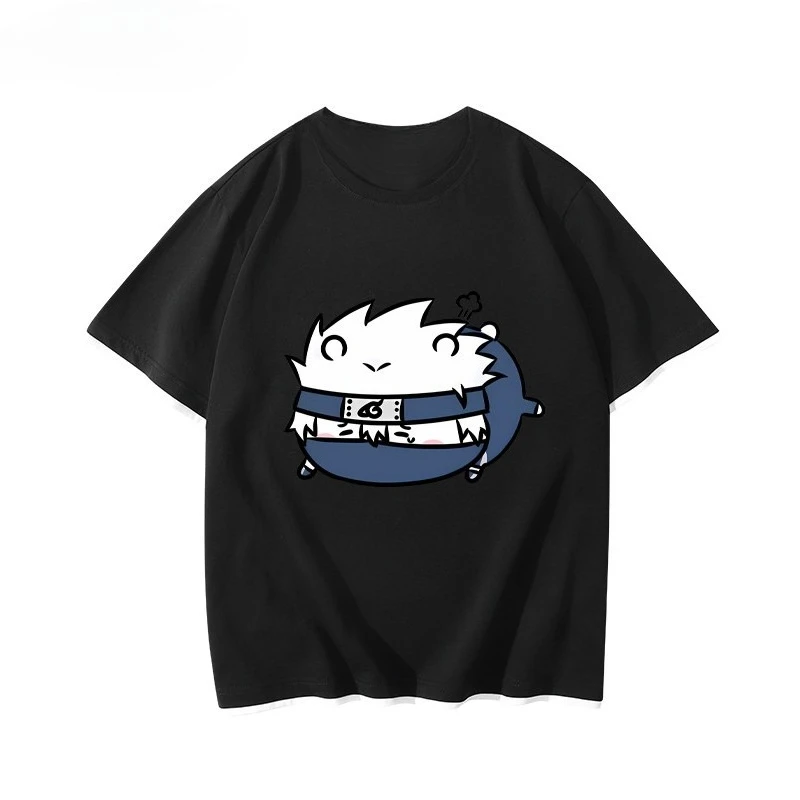 Chiikawa Niedliches Cartoon-Grafik-T-Shirt, Sommer Unisex Lässiges, lockeres Kurzarm-Oberteil im Anime-Stil für den Alltag – Detail 6