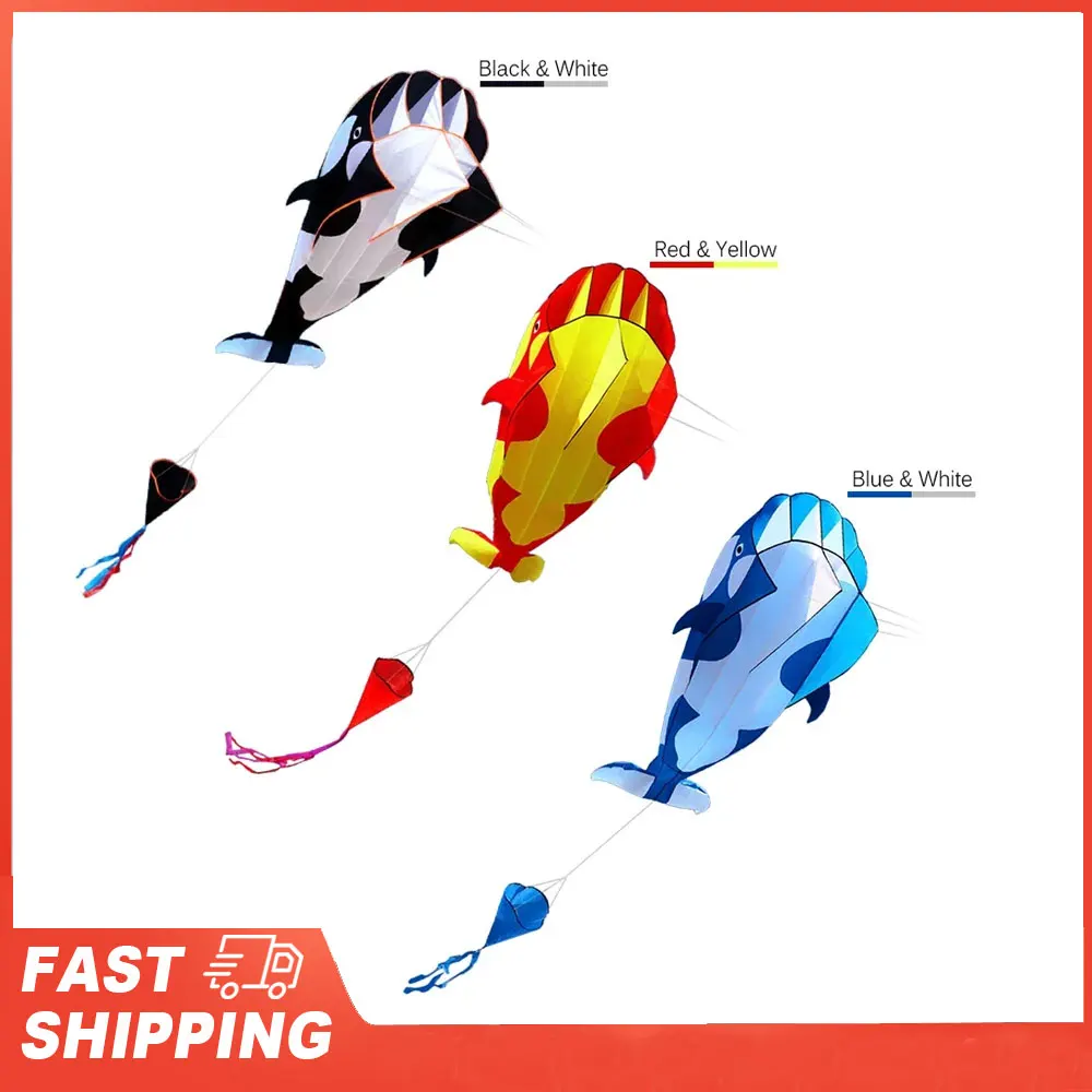 3D Kite Huge Frameless Soft Parafoil Giant Whale Flying Kite Flying Kite frameless kite kite