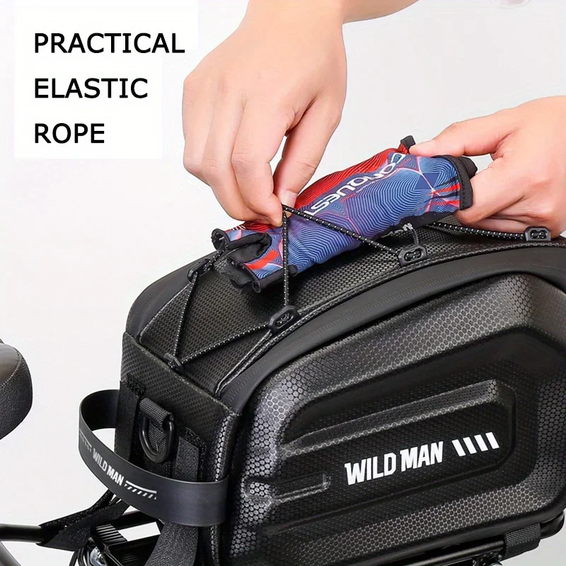 4L Multifunctional Bicycle Rear Seat Bag Waterproof Cycling Bike Rack Trunk Cargo Bag Pannier Bag Handbag Shoulder Bag