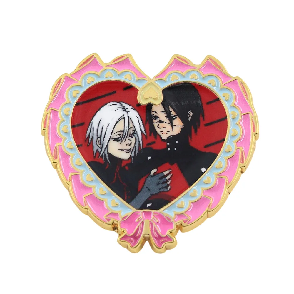 Signalis Game Elster Ariane Heart Enamel Pin Couple Survival Horror Cute BL Gothic Yaoi Girl Lover Brooch Lapel Badge Gift Acces
