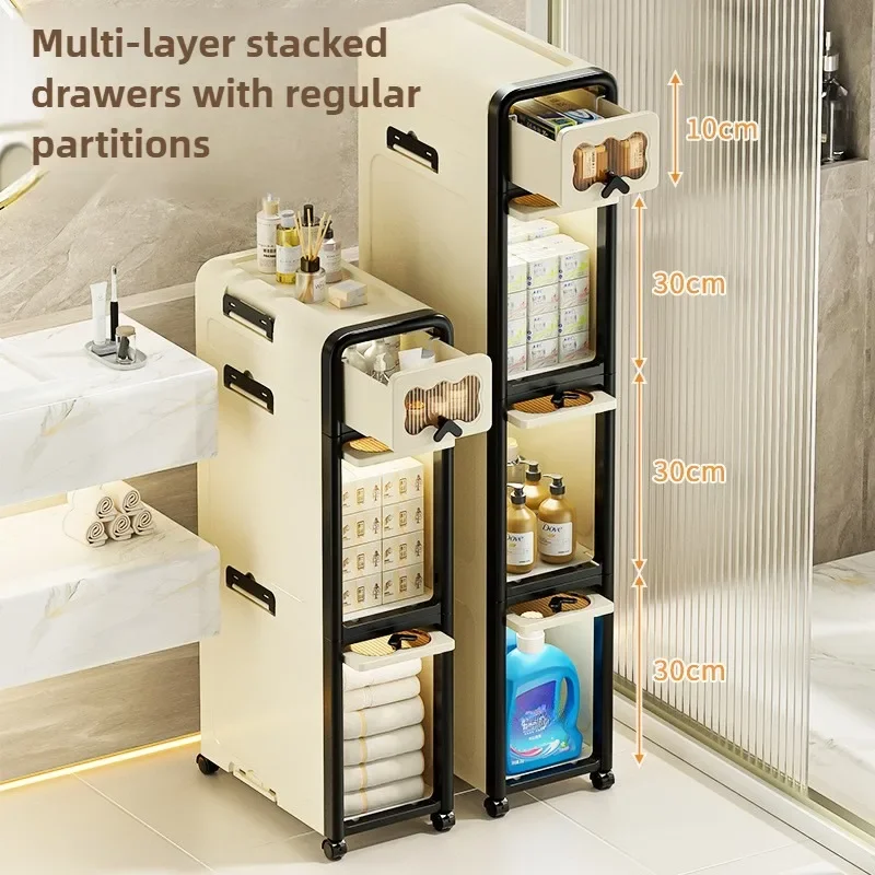 خزانة شق لتخزين المطبخ المنزلي، خزانة شق الحمام، خزانة حافة الحمام، تخزين التماس الضيق للغاية #3