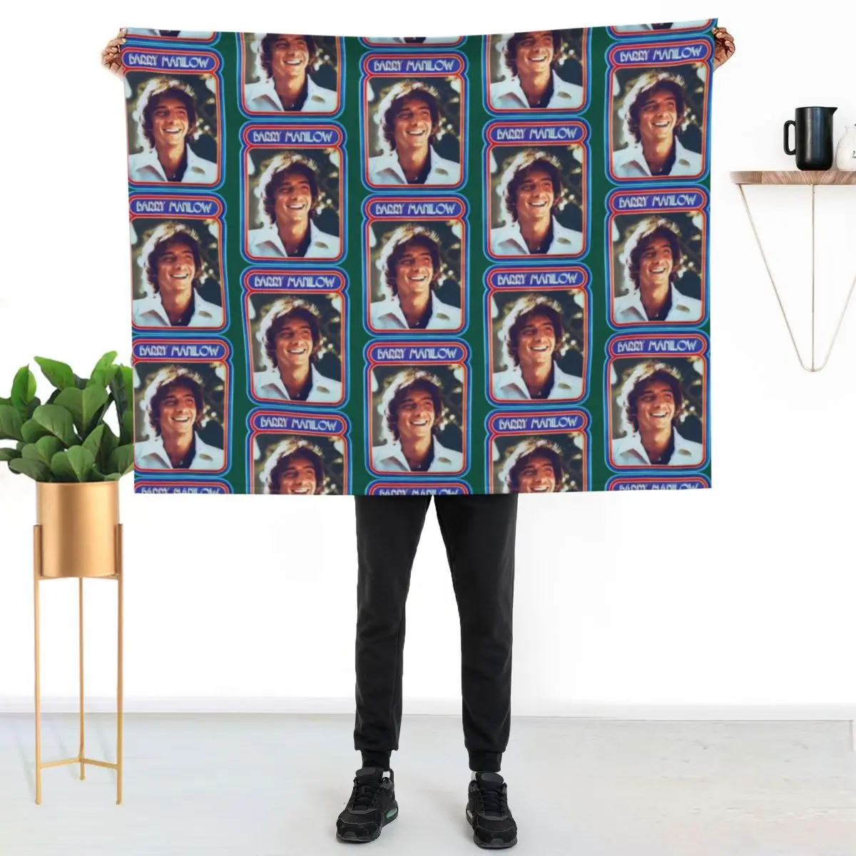 

Barry Manilow Throw Blanket Warm Accent Blanket for Living Room Decoration