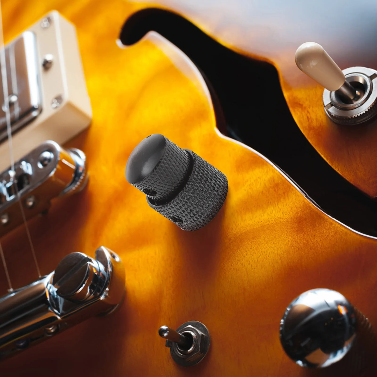 

Dual Concentric Volume Tone Blend Control Knobs 2-in-1 Nickel Plated Metal Replacement for Electric Guitar Bass 6mm Pot