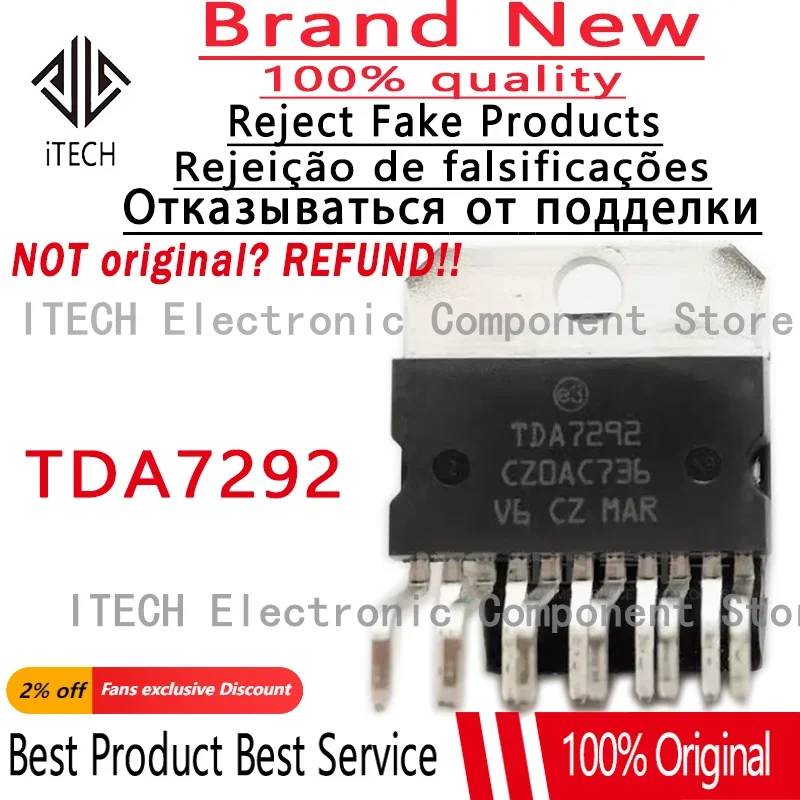 10pcs/lot Original TDA7292 ZIP-11 Linear Audio Aamplifier Chip 100% New and Genuine