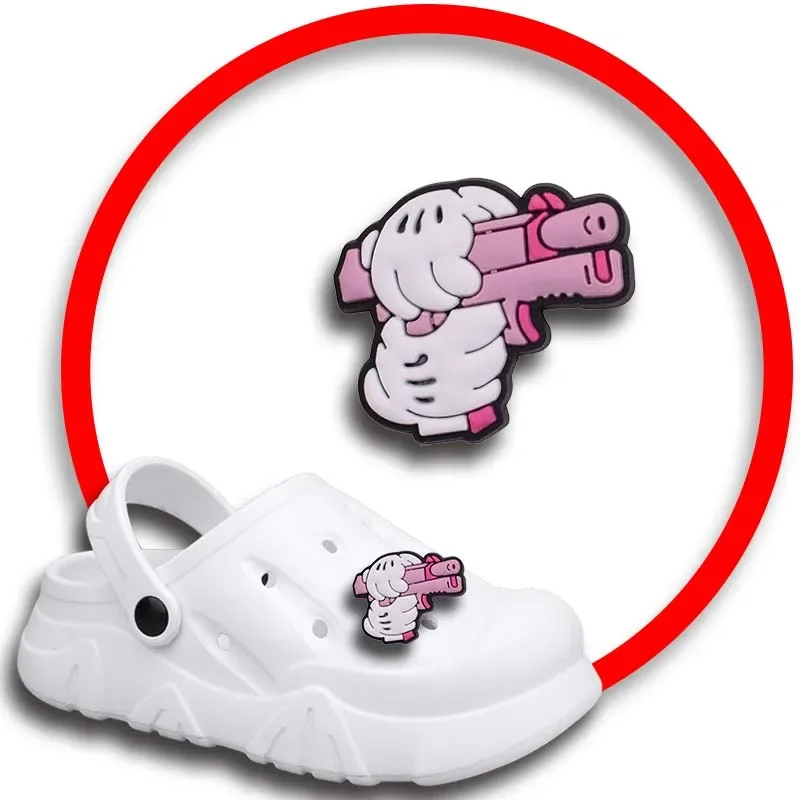 Toy Gun Shoe Charms for Crocs Sandals Women Clogs Pins Shoe Decorations Accessory Men Badges Boys Girls Kids Shoes Accessories