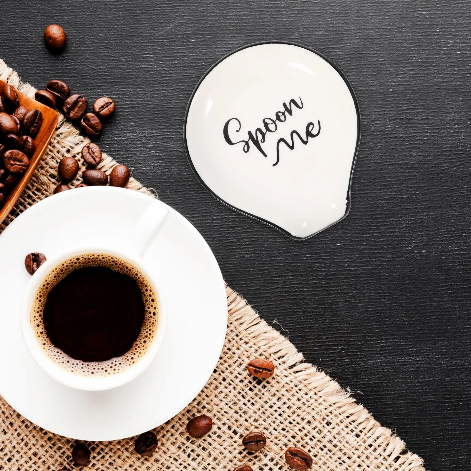 

Ceramic Spoon Rest Kitchen Countertop Smooth Soup Spoon Holder Daily Use Compact Scoop Tray Smooth Scoop Rest Kitchen Spoons