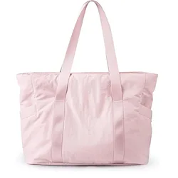 Tote Bag for Women with Zipper, Gym Tote with Compartments, Laptop Tote Bag for Sport Travel, Yoga Mat Bag with Yoga Mat Buckle