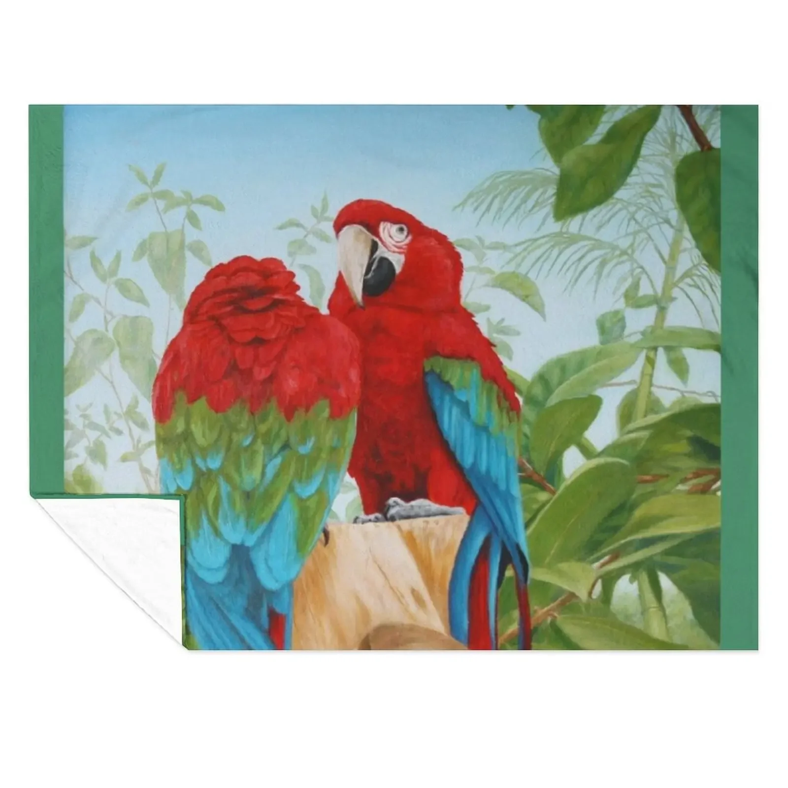 

green winged macaws Throw Blanket Giant Sofa Luxury Designer Warm Blankets For Baby Blankets