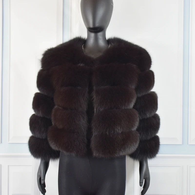 Estilo clássico Real Fox Coat para Mulheres, Jaqueta de Inverno Frio, Mantel Feminino, Bolha, Alta Qualidade, Frete Grátis, 100% Natureza