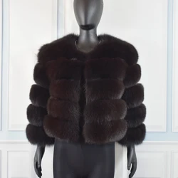 Cappotto di volpe reale stile classico 100% giacca fredda naturale inverno freddo per donna volpe Mantel donna bolla di alta qualità spedizione gratuita