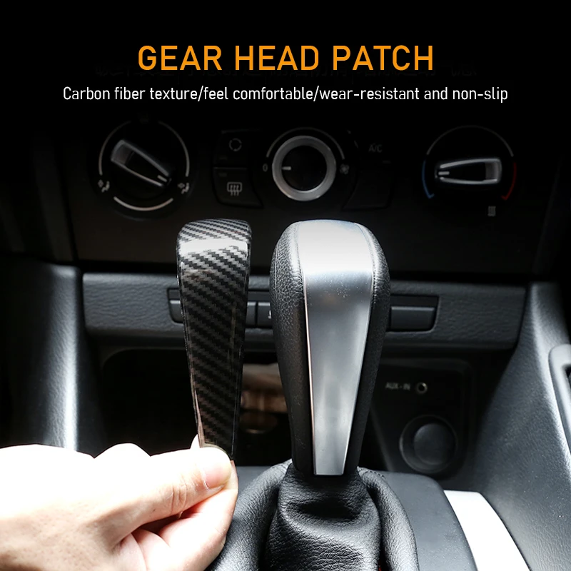 1X Gear Head Decorative Stickers For BMW X1 X3 X5 1 Series 3 Series 5 Series E90 320i 120i Central Control Interior Modification