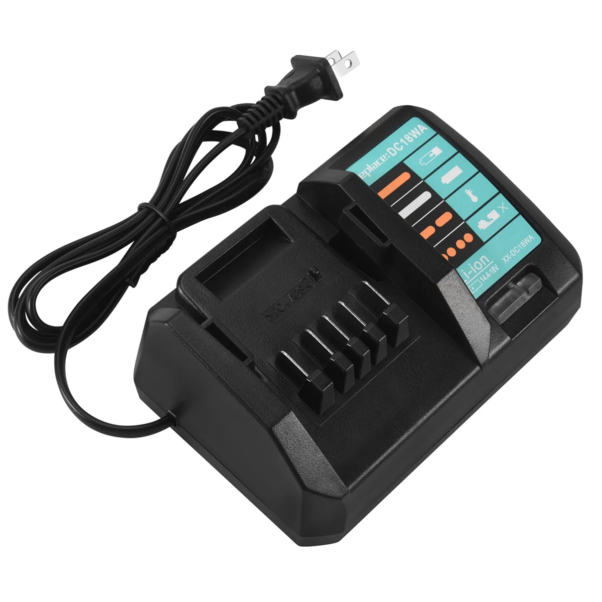 Caricabatterie DC18WA da 14,4 V-18 V per Maktec DC18SG DC1851 BL1813G BL1415G BL1815G BL1413G UH522D UM167D UR180D - Spina americana