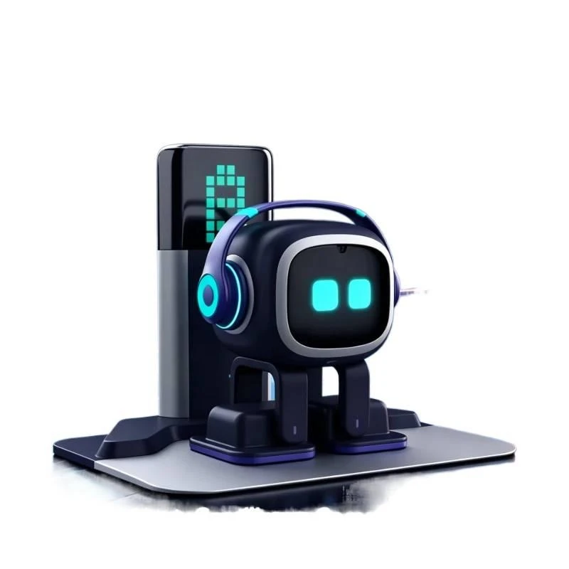 Programmable EMO AI Desktop Robot, Voice Interactive Emotional Electronic Pet with Dynamic Performance Gifts for adults and chil