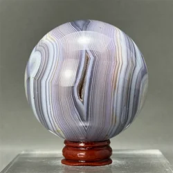 Natural Blue Striped Agate Ball Spiritual Healing Meditation Chakra Witchcraft Sacrifice Energy Home Decor