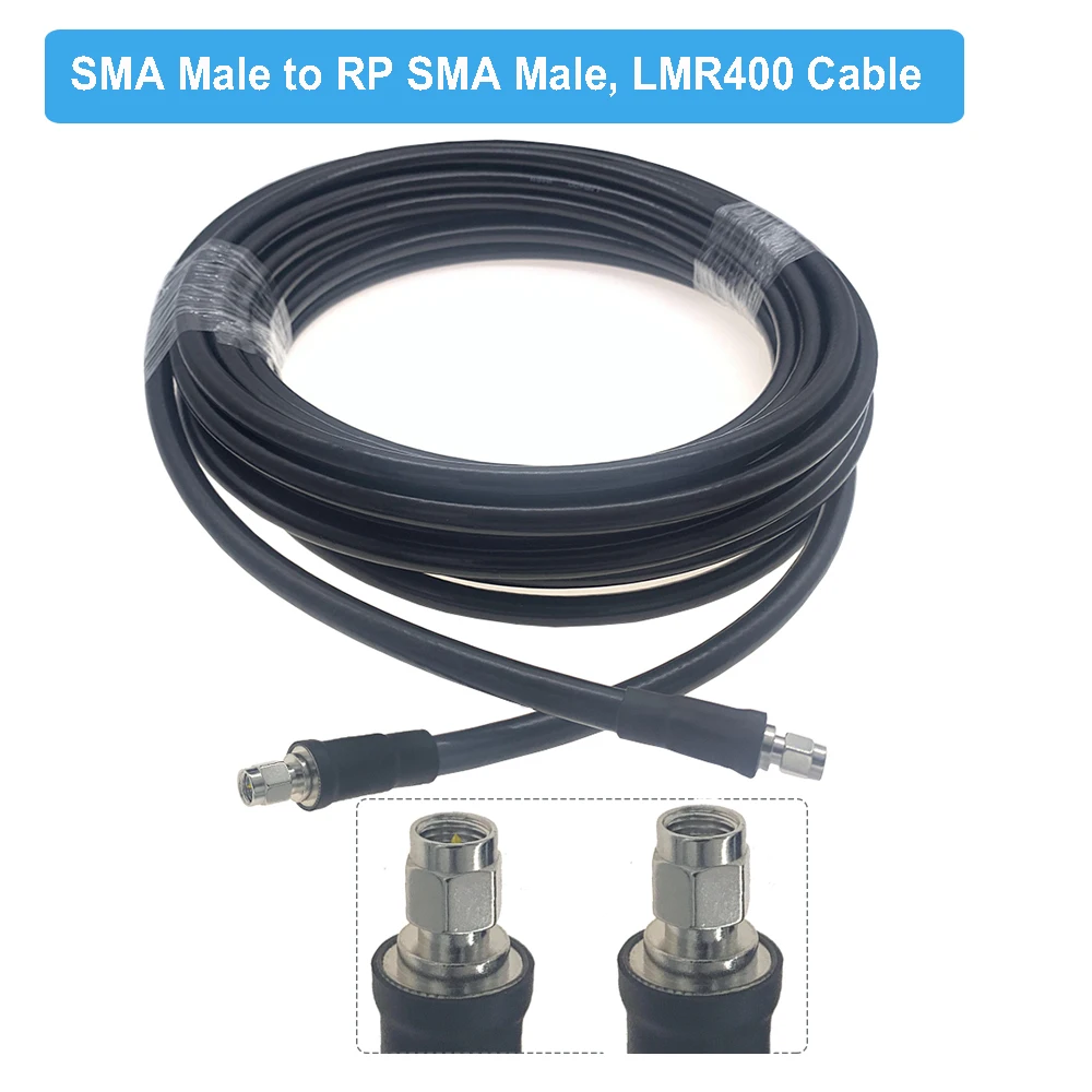 SMA LMR400 Cable SMA Female to RP SMA Male 50 Ohm Low Loss RF Adapter Pigtail WIFI Antenna Extension Cable Signal Booster Jumper 6
