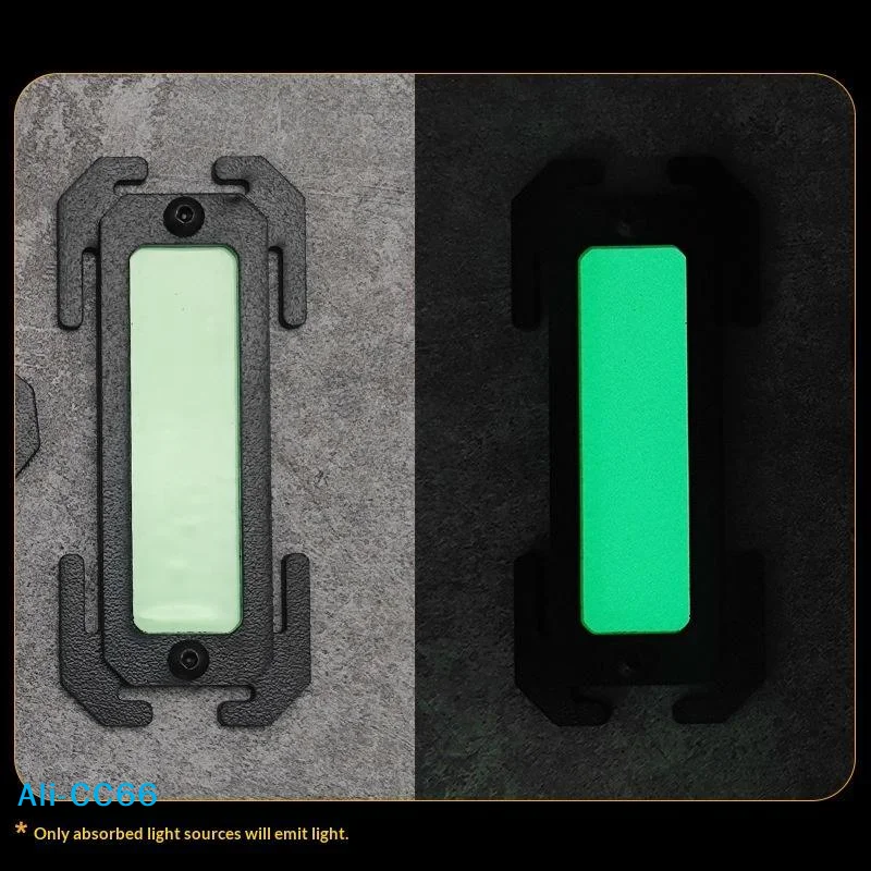 【C】Glow In Dark  Tag Mounting Buckle Outdoor Backpack Light Absorbing Panel Luminous Identification Pat