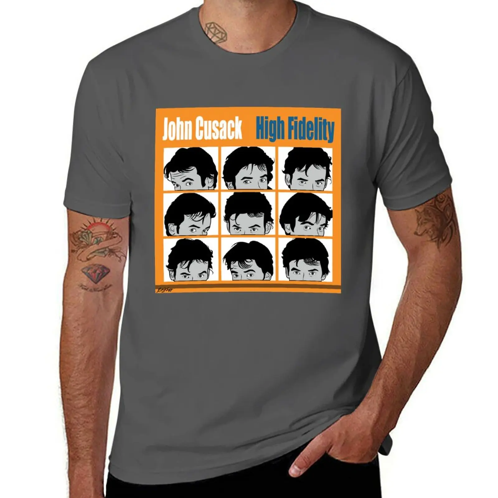

High Fidelity - John Cusak T-Shirt cotton t shirts high quality man t shirt designer mens graphic t shirts T-Shirt