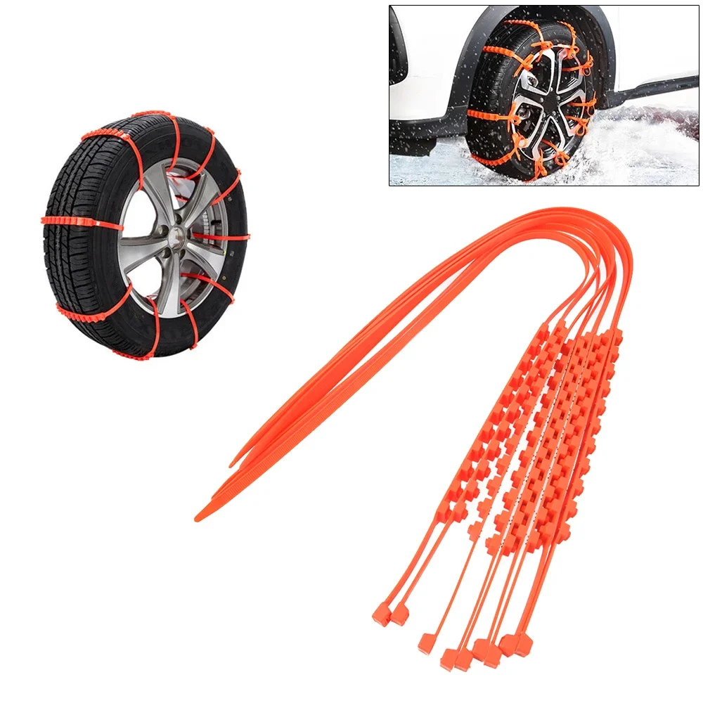 10Pcs Car Winter Tire Wheels Snow Chains Snow Tire Anti-skid Chains Wheel Tyre Cable Belt Winter Outdoor Snow Chain Tie