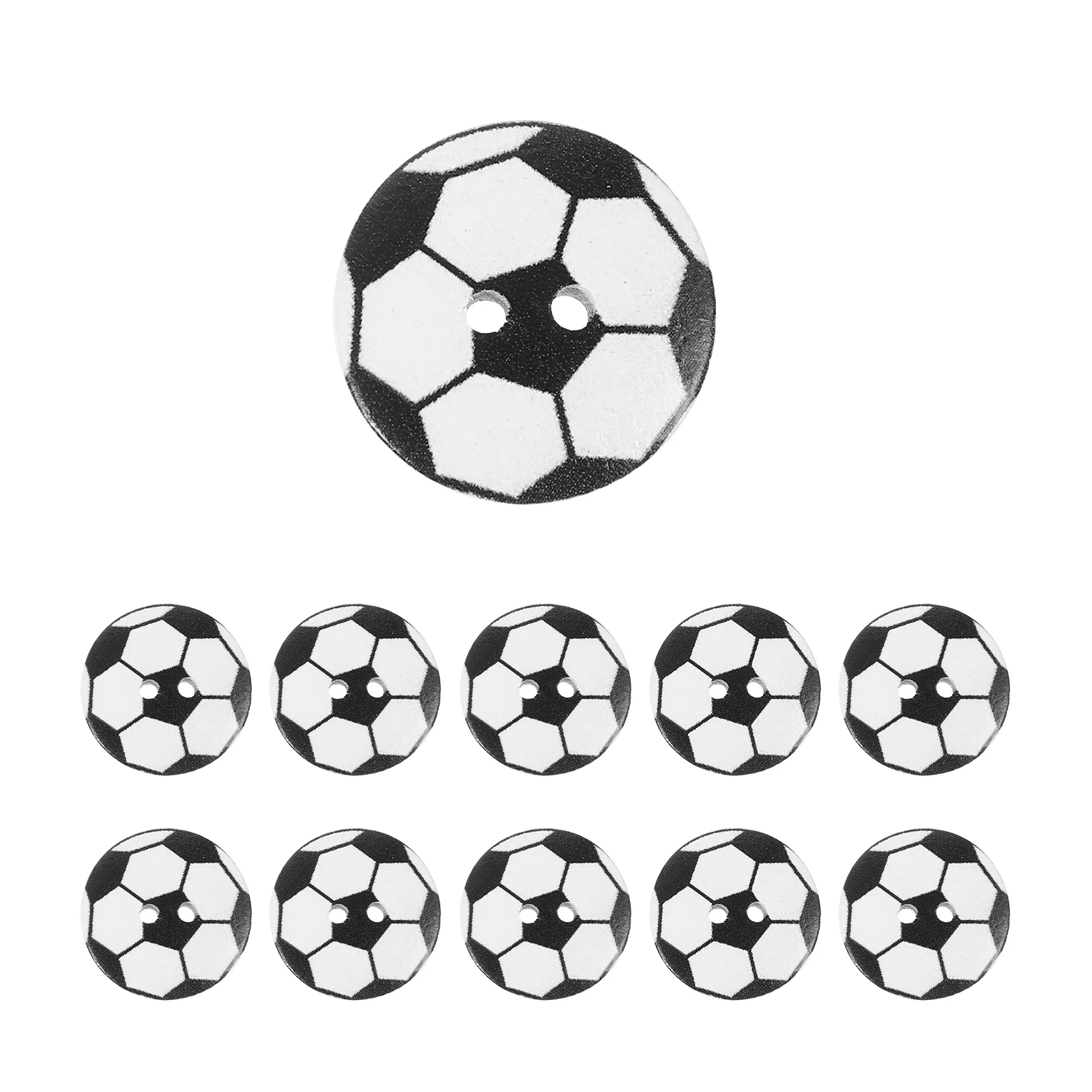 50 Pcs Wooden Football Buttons Coat for Clothes Craft DIY Clothing Decorative Vintage Sewing Baby