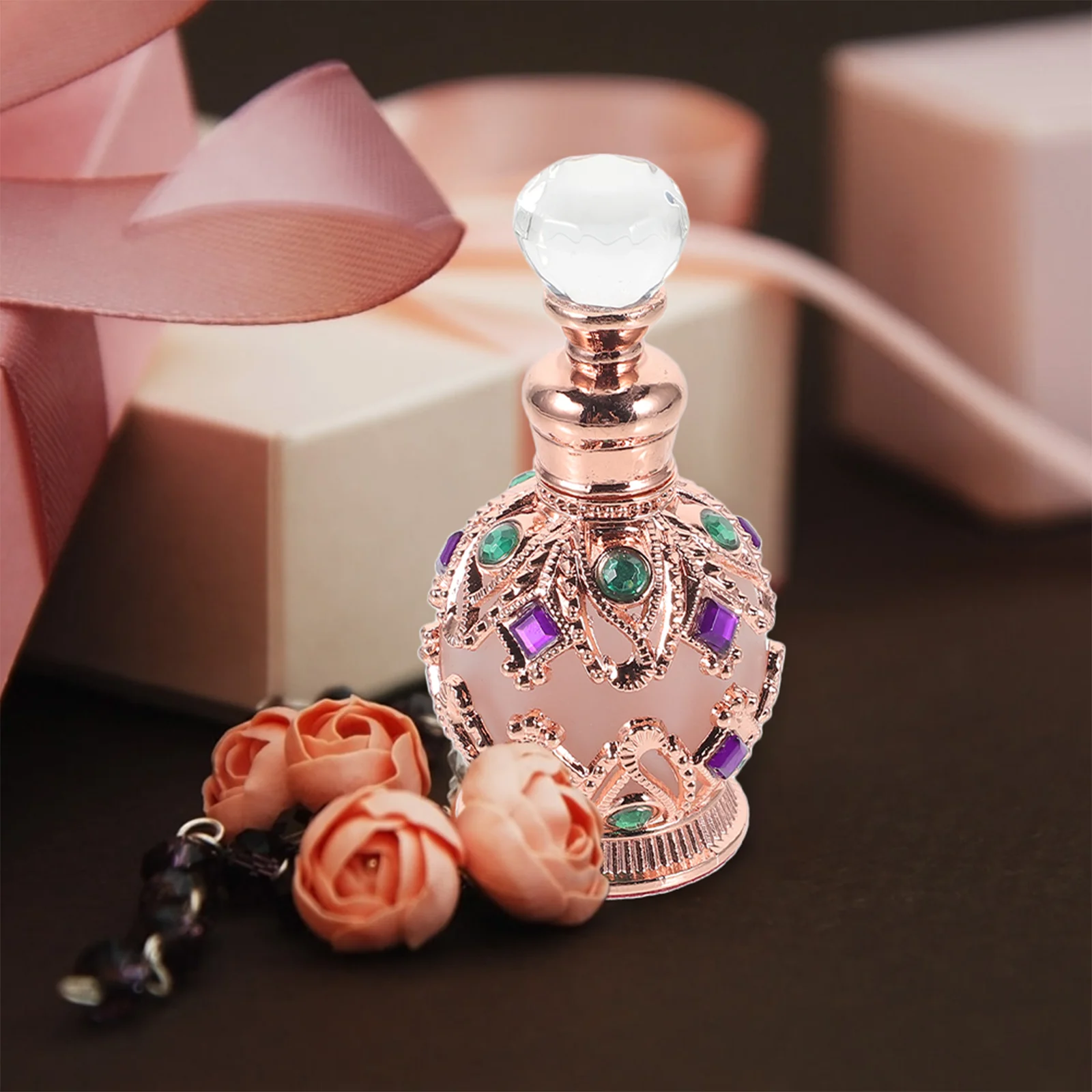 

Refillable Fragrance Bottle Travel Size Perfume Essential Oils Small Sprayer Rose Gold