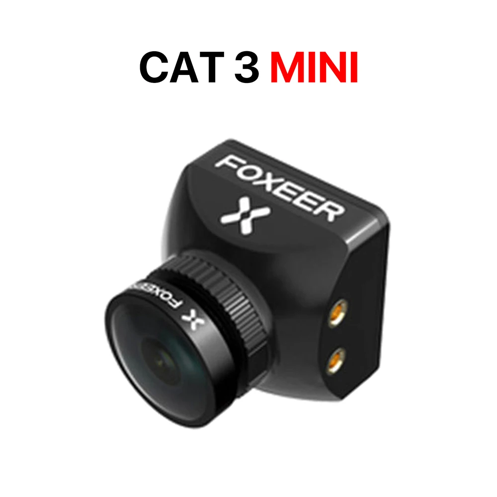 كاميرا Foxeer Cat 3 Micro Mini FPV الكمون المنخفض منخفضة الضوضاء 1200TVL 0.00001Lux FPV كاميرا ليلية 2.1 مللي متر PAL/NTSC لطائرة سباق RC بدون طيار