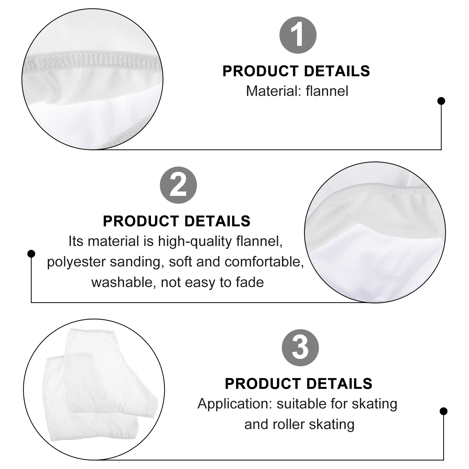 

Velvet Skate Shoe Covers Elastic Protectors for Ice Hockey Figure Skates Boot Sleeve Durable Comfortable Child Size