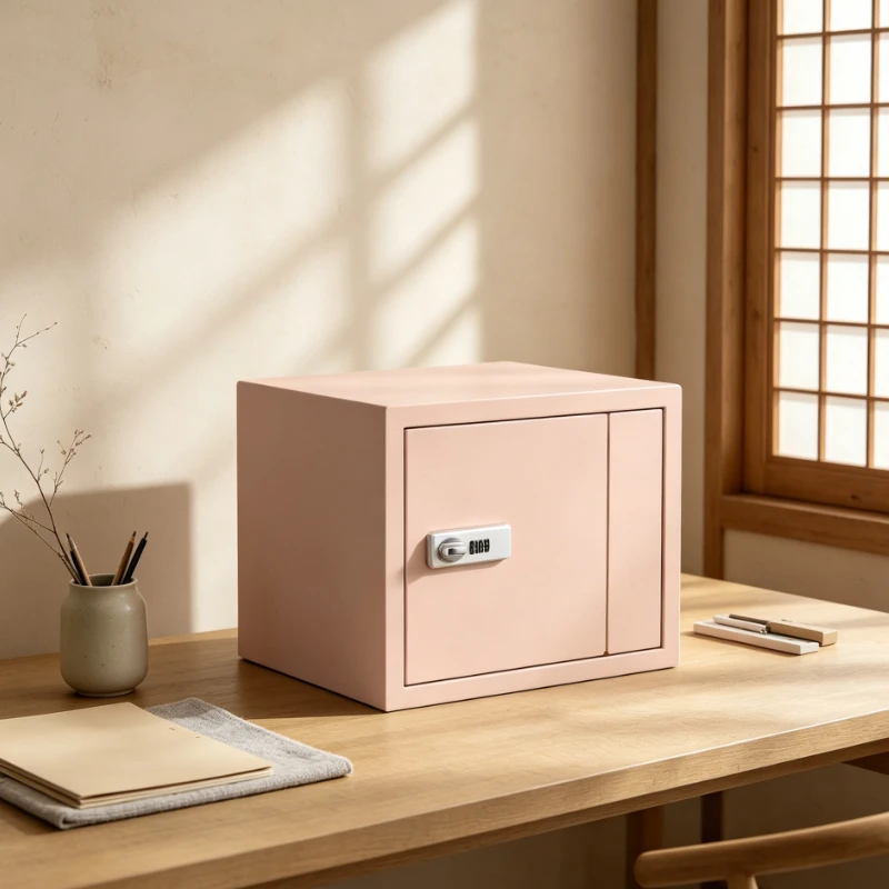 Password Lock Storage Cabinet, Modern Minimalist Security Box for Office & Home, Private Document & Valuables Organizer