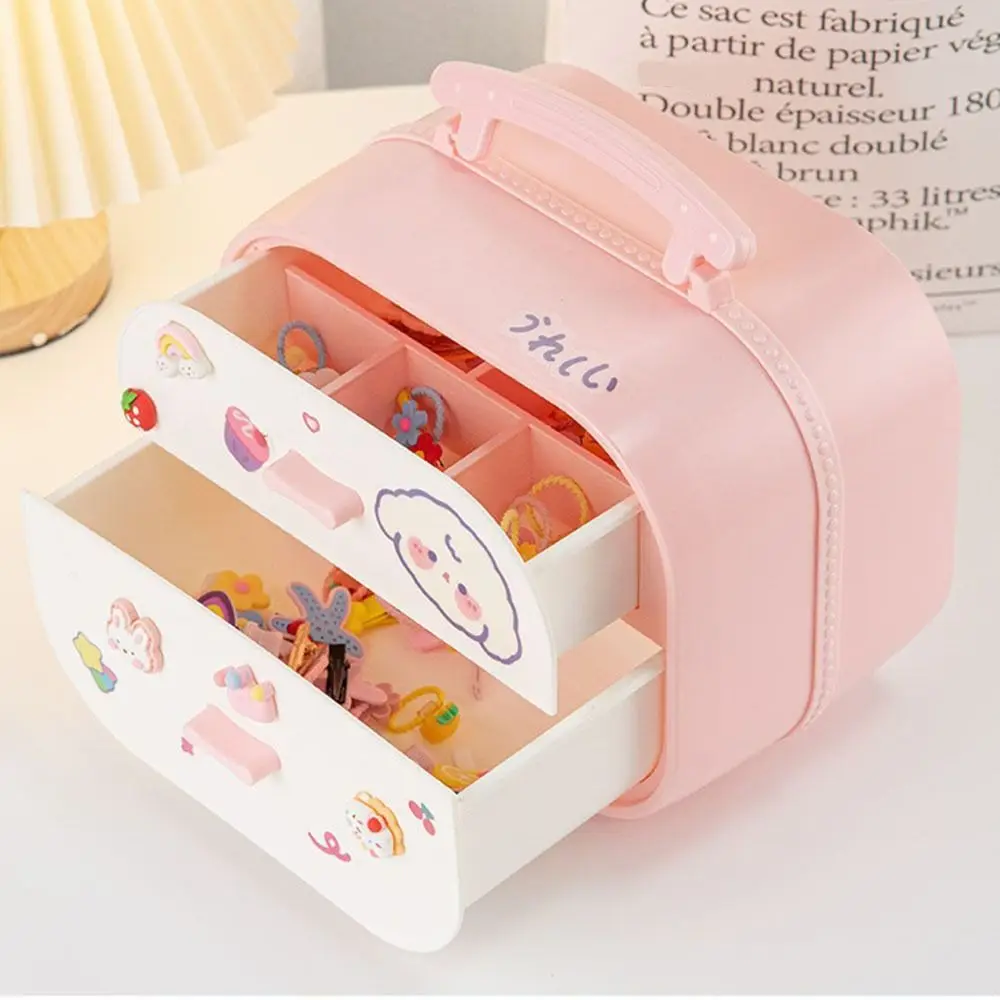 Drawer Jewelry Storage Box Multifunctional Storage Cabinet Stationery Storage Cabinet Dust-Proof Large Desk Organizing Box