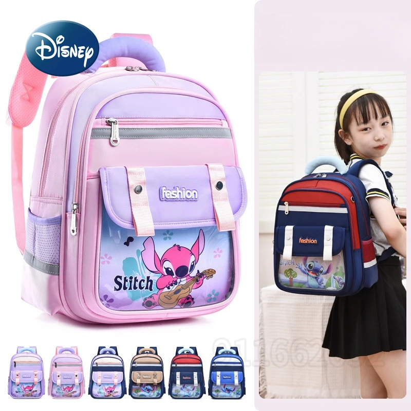 

Disney Stitch New Children's Schoolbag Large Capacity Fashion Casual Children's Backpack Cartoon Lightweight Student Schoolbag