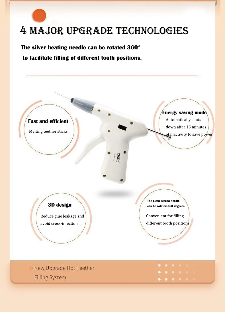 

HotWireless Dental Endo Root Canal Equipment Gutta Percha Obturation Filling Pen and Gun System