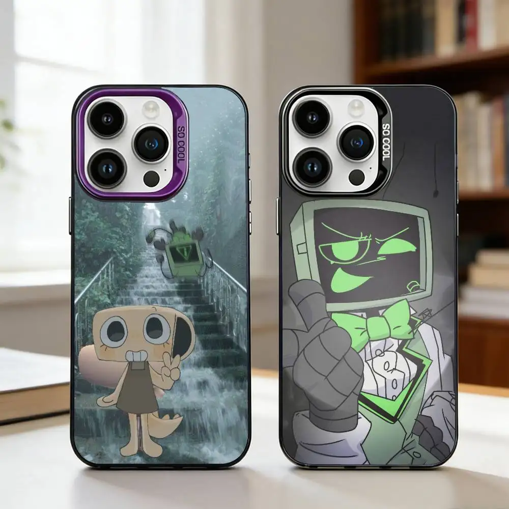 

Vee x Shelly D-Dandys W-World Phone Case For iPhone17,16,15,14,13,12,11,Pro,MAX Gray Matte Silicone Black Cover