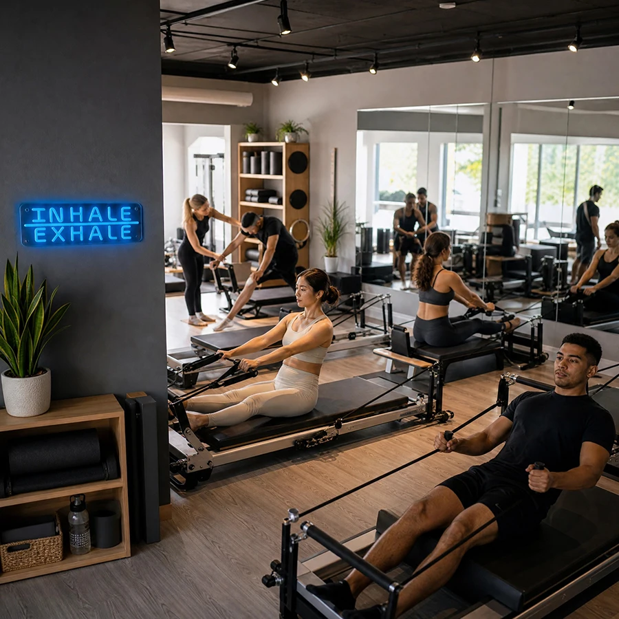 LED-Neonschild „Inhale Exhale“ – Pilates Yoga Room Bewertung und Preis