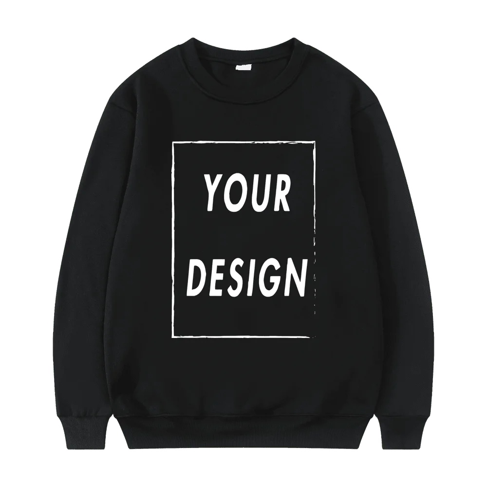 

New unisex sportswear with custom logo round neck sweater, fashionable men's and women's casual sweater